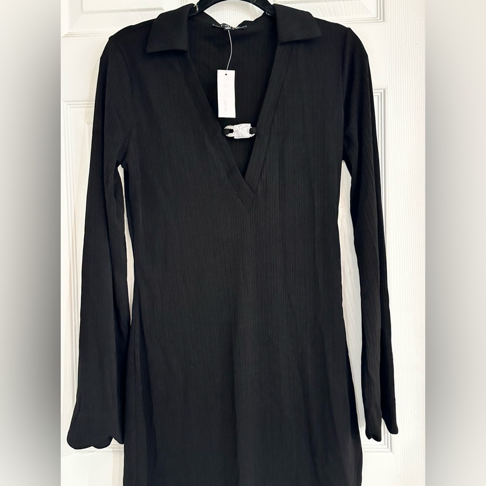 Elegant Black Long Sleeve Dress